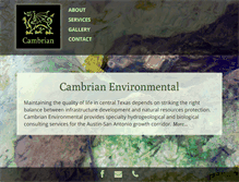 Tablet Screenshot of cambrianenvironmental.com